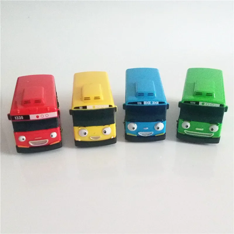 4 kleuren de kleine bus Koreaanse Amine Leuke 9 cm oog automodel Mini Plastic Pull Back Bus voor kinderen Jongens Kerstcadeau