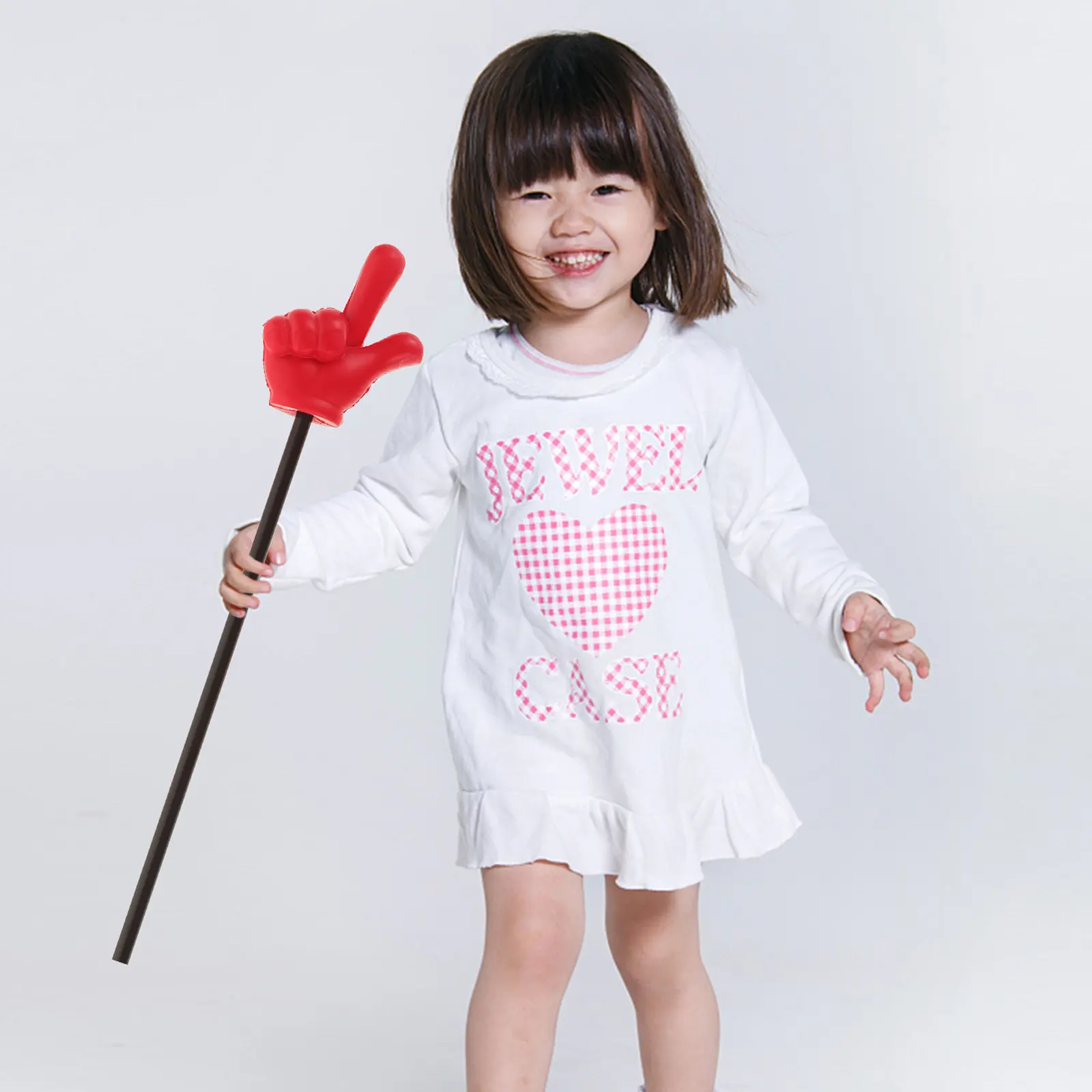 Plastic Red Hand Pointer Finger Stick Teacher Pointer for Classroom Whiteboard Reading Teaching Supplies Multipurpose Game Cue