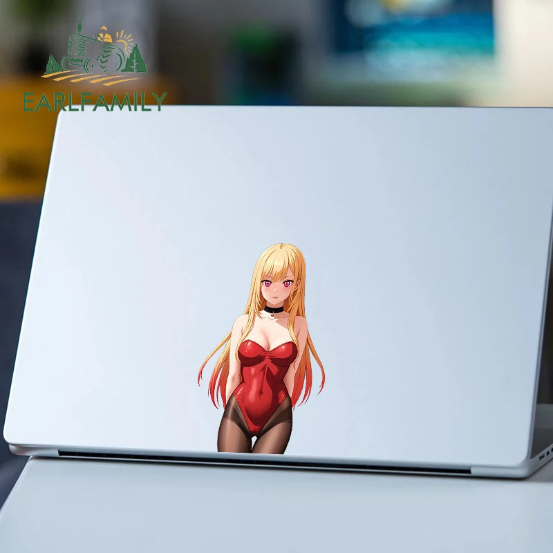 EARLFAMILY 13cm for Hentai Girl Marin Kitagawa Car Sticker Anime Sexy Girl Decal Car Accessories Creative Windows VAN Decoration