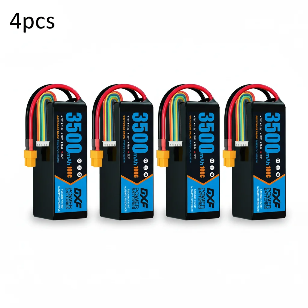 DXF Lipo Batterij 6S 22.2V 3500mAh 4200mAh 5200mAh 7000mAh 10000mAh 80C 100C voor RC Helicopter Drone UAV FPV Boot Tankwagen AUTO