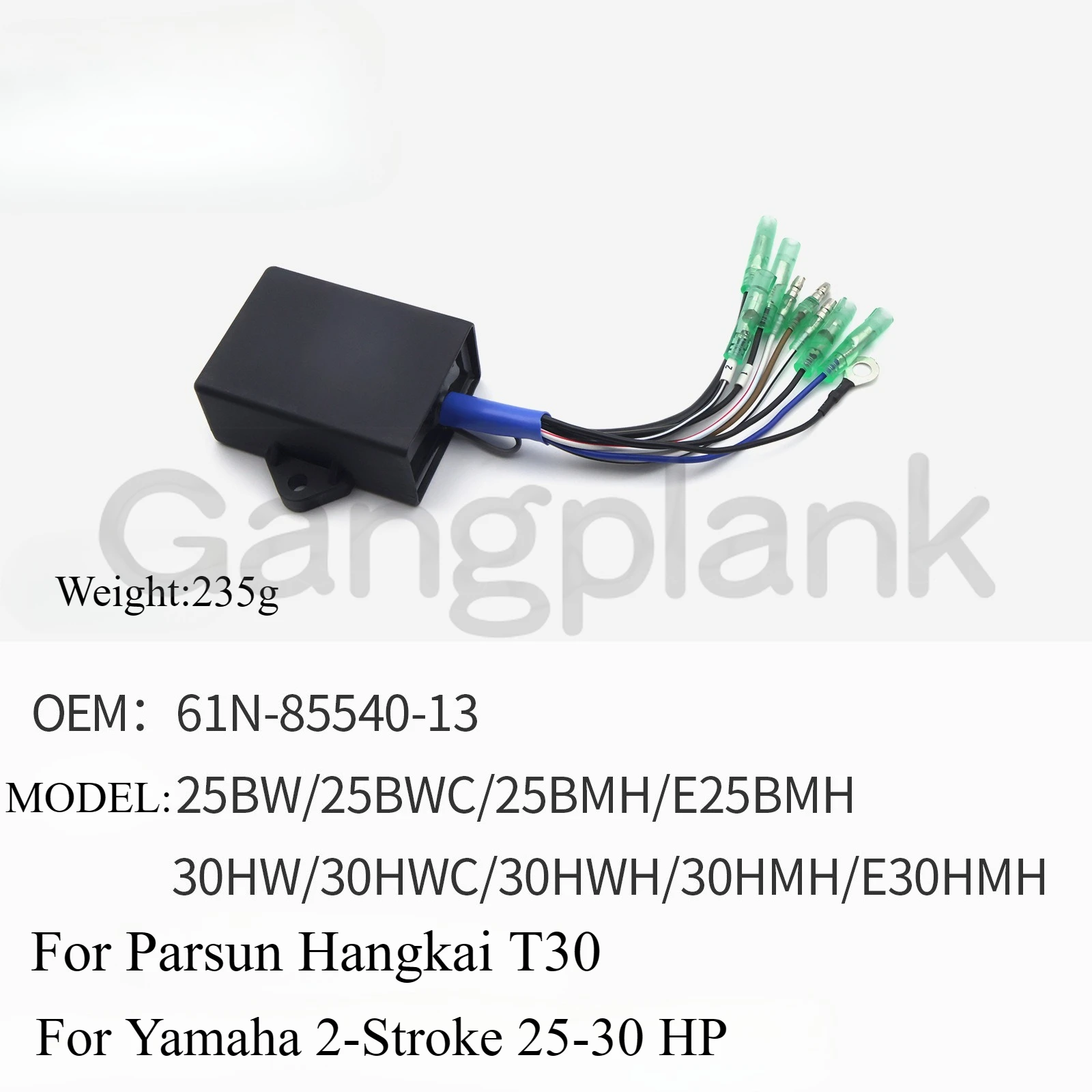 61N-85540-13 Ignition Module for Yamaha 2-Stroke 25-30 HP 25BW 25BWC 25BMH 30HW 30HMH E30HMH Outboard for Parsun Hangkai T30