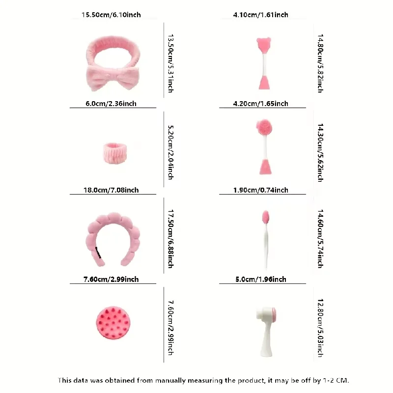 طقم مكياج تجميل مكون من 9 قطع، طقم مكياج، بما في ذلك مجموعة عصابات رأس مكونة من أربع قطع، وأدوات غسيل الوجه والتدليك، وما إلى ذلك. #6