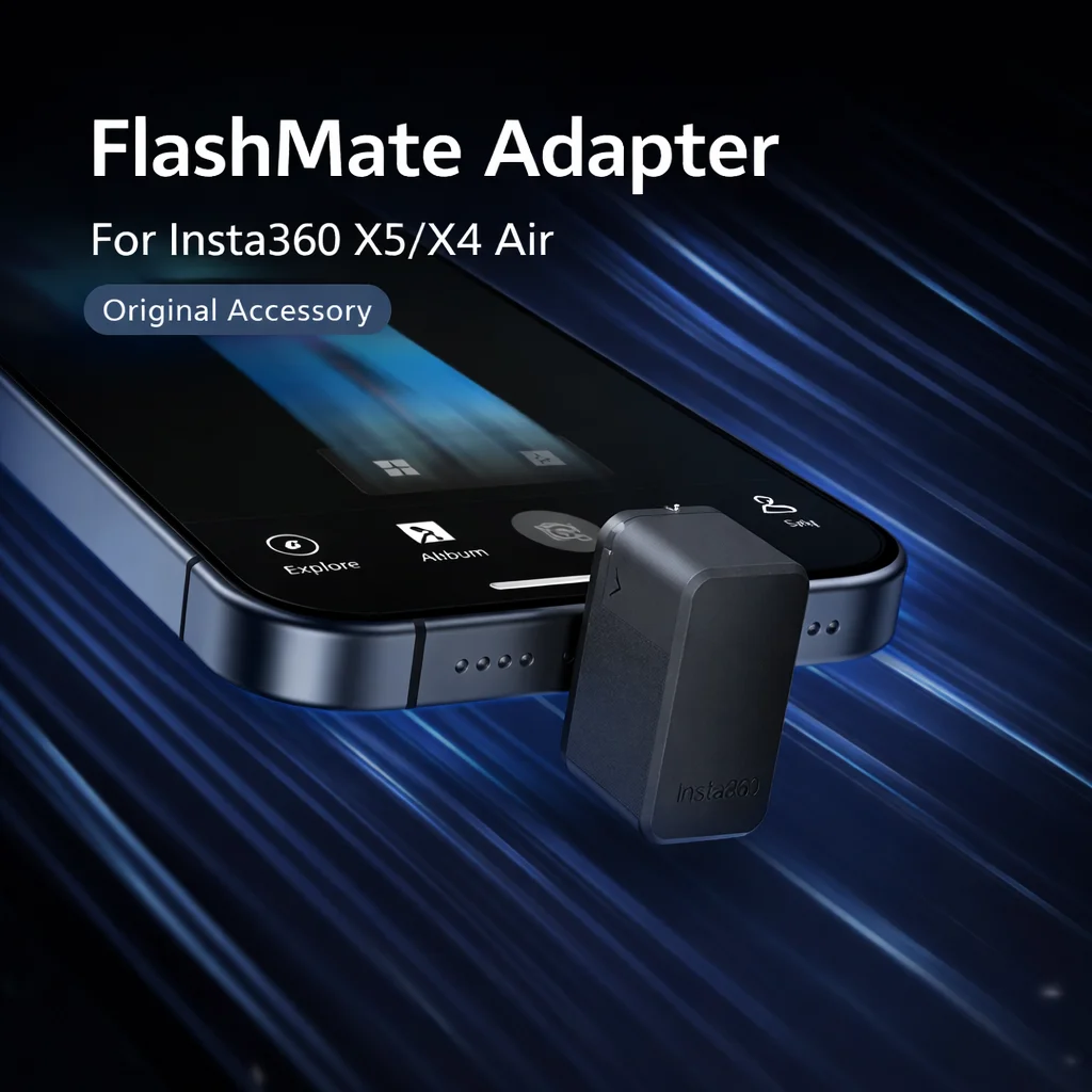 

Оригинальный адаптер Flash Transfer Companion для Insta360 X5 X4 Air, USB 3.0, Type-C, для зарядки телефона и хранения данных