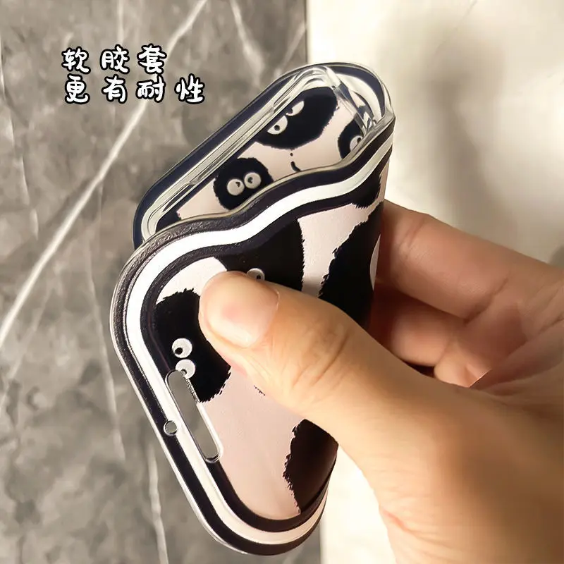 Креативный держатель для карт с черными угольными шариками, чехол для студенческого автобуса, чехол для карт доступа, чехол для карт, чехол для рабочей карты с веревкой на шею