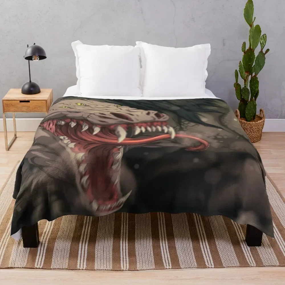 

SCP-682 Throw Blanket Summer Sofas bed plaid Blankets