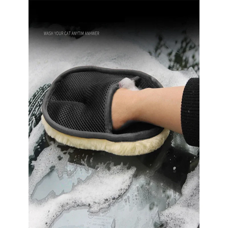 Car Styling Wool Soft Car Washing Gloves Cleaning Brush Motorcycle Washer Care Products CSL2017