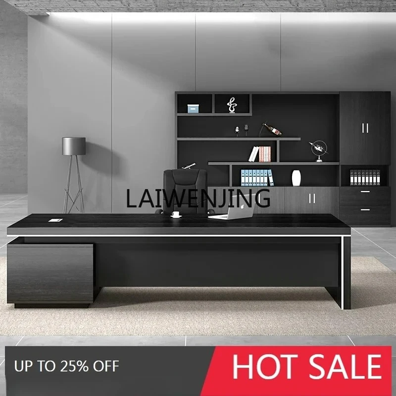 simple modern atmosphere president desk supervisor office furniture single manager desk and chair combination