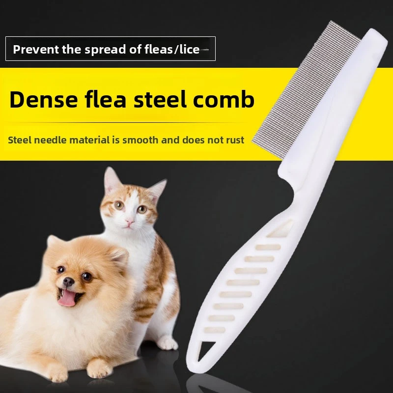 Stainless Steel Pet Flea Comb Close‑tooth Lice Tick Remover Grooming Brush for Cat Dog Hair Cleaning Pet Supplies