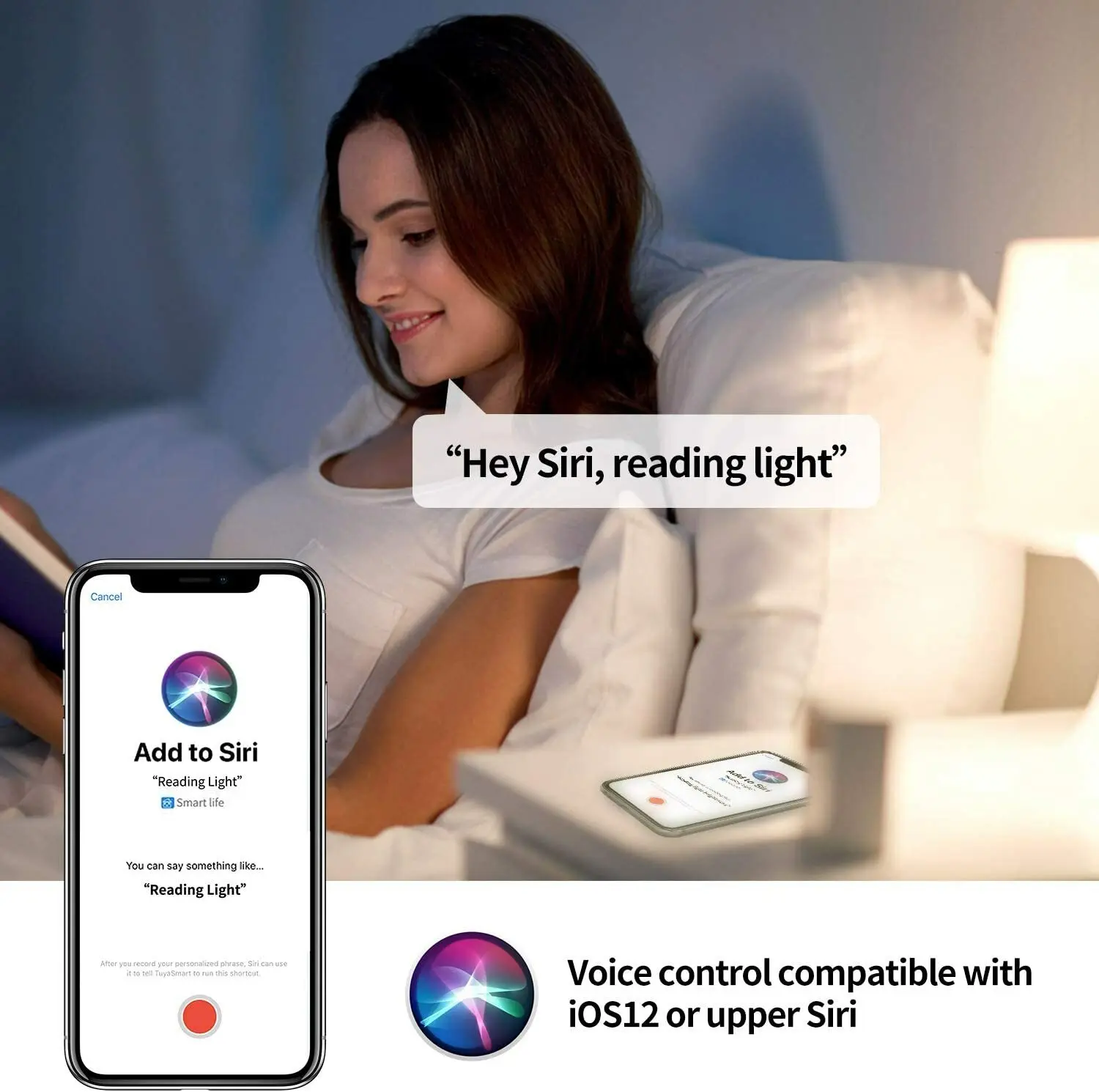 Bombilla LED inteligente Wifi 9W(60W) A19 850LM RGBW regulable para Alexa/Google/Siri