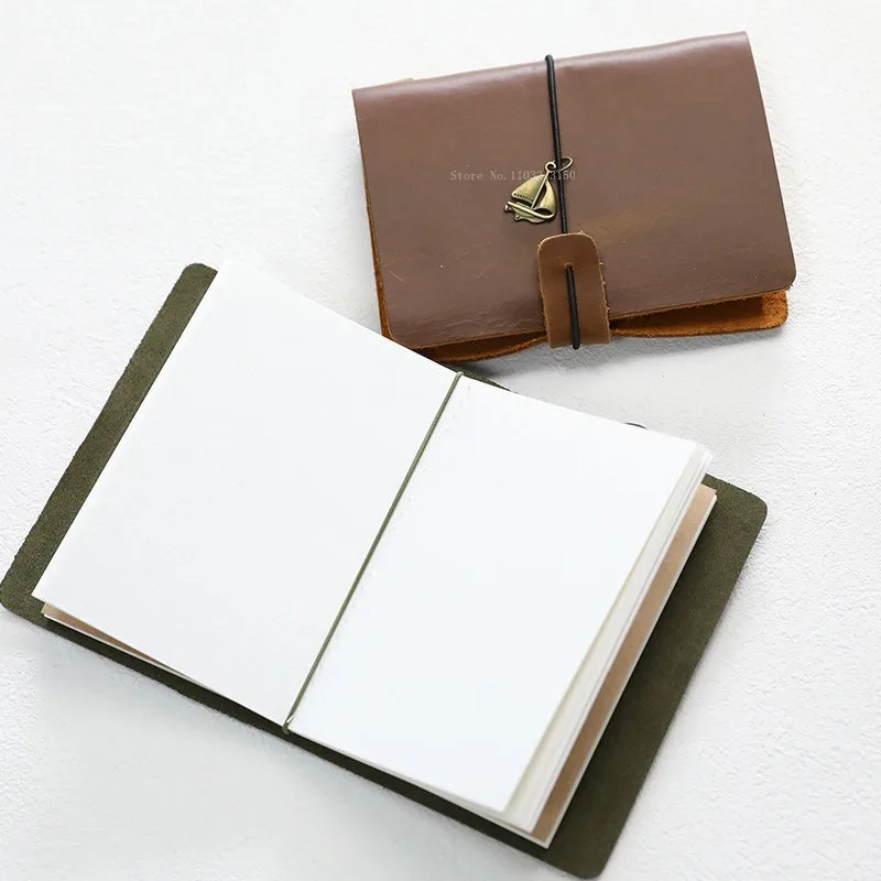 New Leather Handmade Retro Watercolor Book Travel Sketch Hand Account Water Color Painting Creation Portable Hand Painting Book