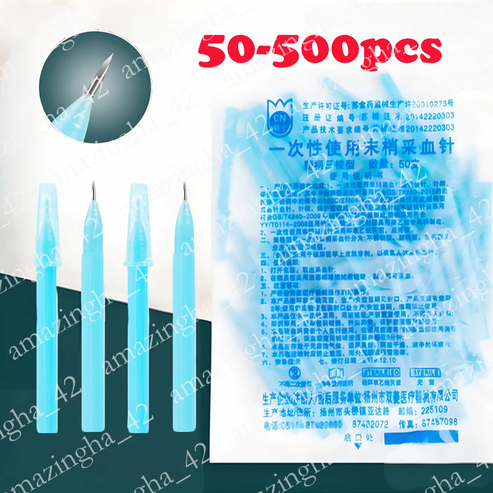 

50-500pcs Disposable Needle Blood Glucose Use For Sterile Lancet Vent Drain Blood Lancet Dedicated Cupping Bloodletting