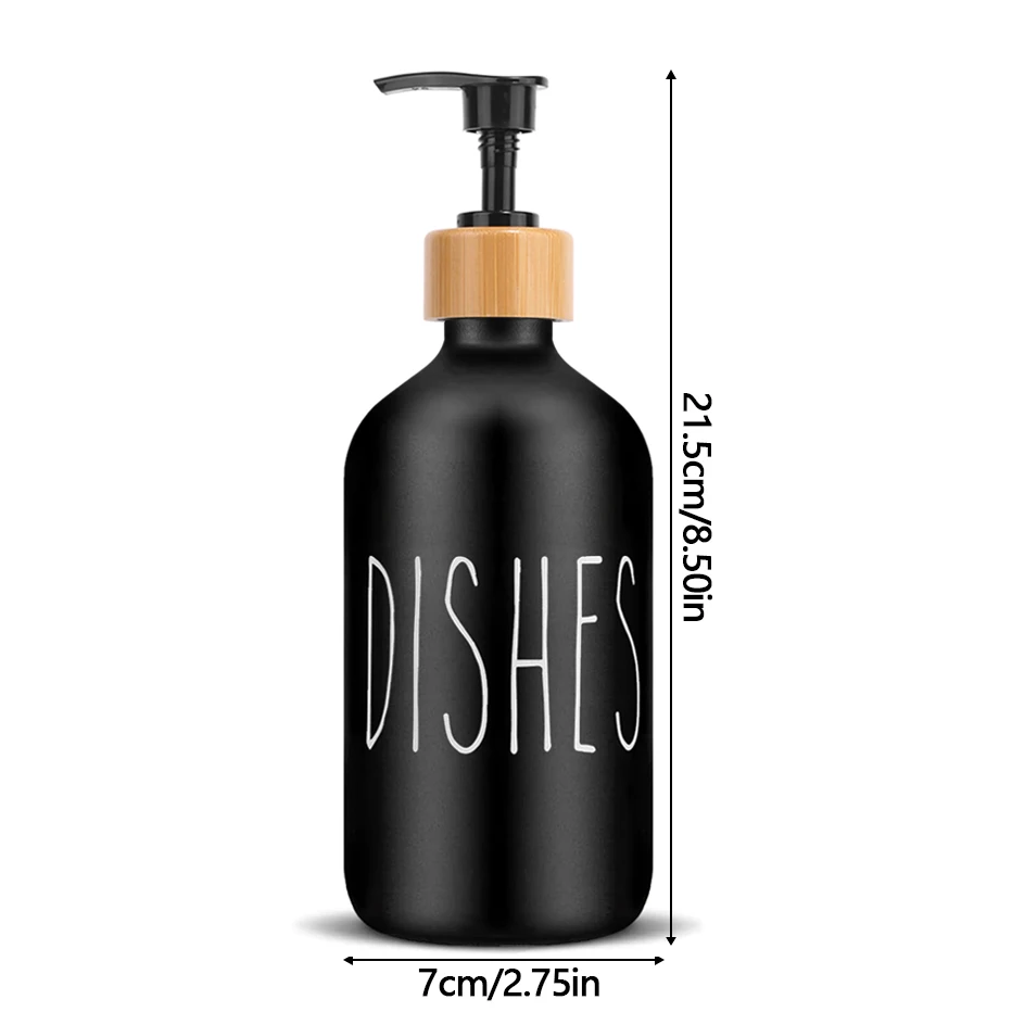 Black Hand and Dish Soap Dispenser Set Kitchen Soap Dispenser with Tray Matte Soap Dispenser for Kitchen Bathroom Accessories