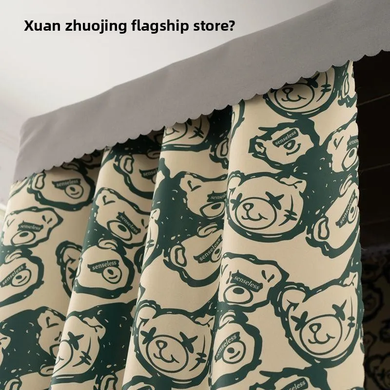 

Princess Style Bed Curtain for Dormitory Physical Light Blocking Cloth for Girls Bedroom Style Upper Bed Curtain