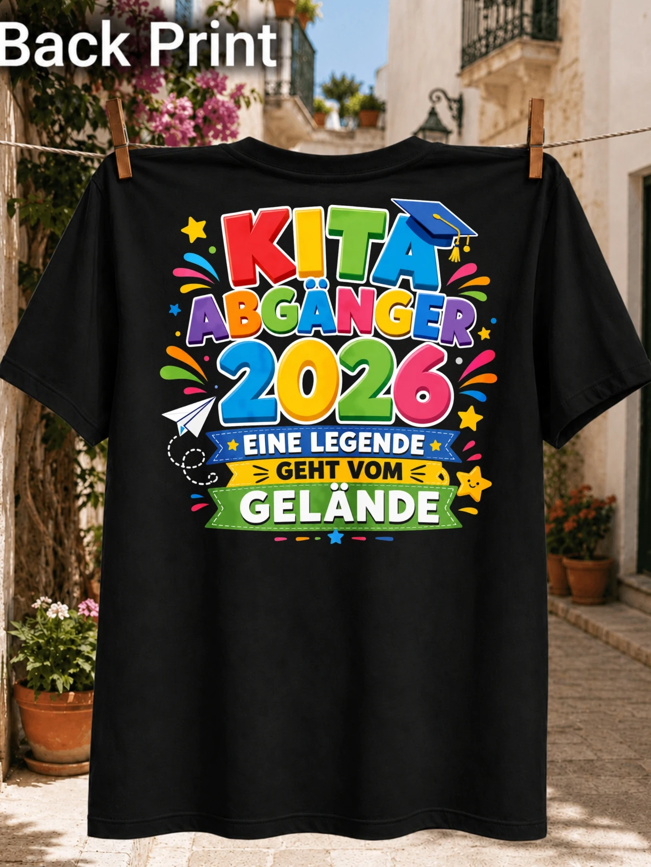Яркая футболка унисекс с графическим принтом Bright Abganger 2026 Eine Legende Geht Vom Gelande Colorful School Graphic