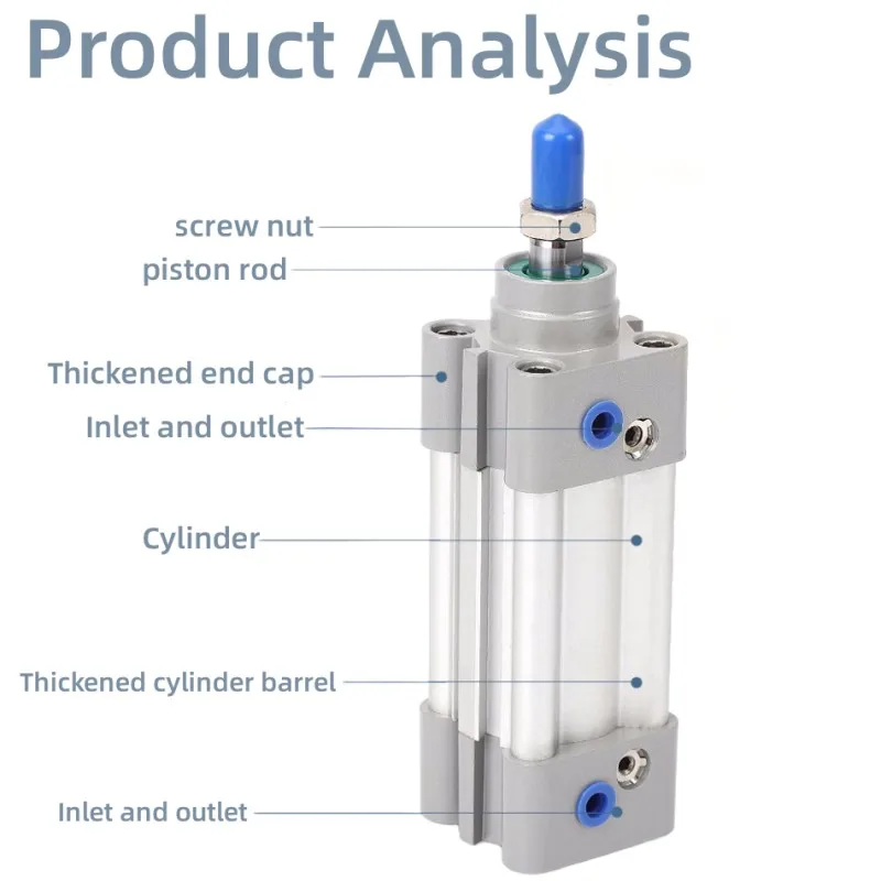 Cylindre pneumatique standard de Type Airtac, série SAI 32 40, cylindre pneumatique Standard à Double effet SAI32 SAI40-25 50 75 100