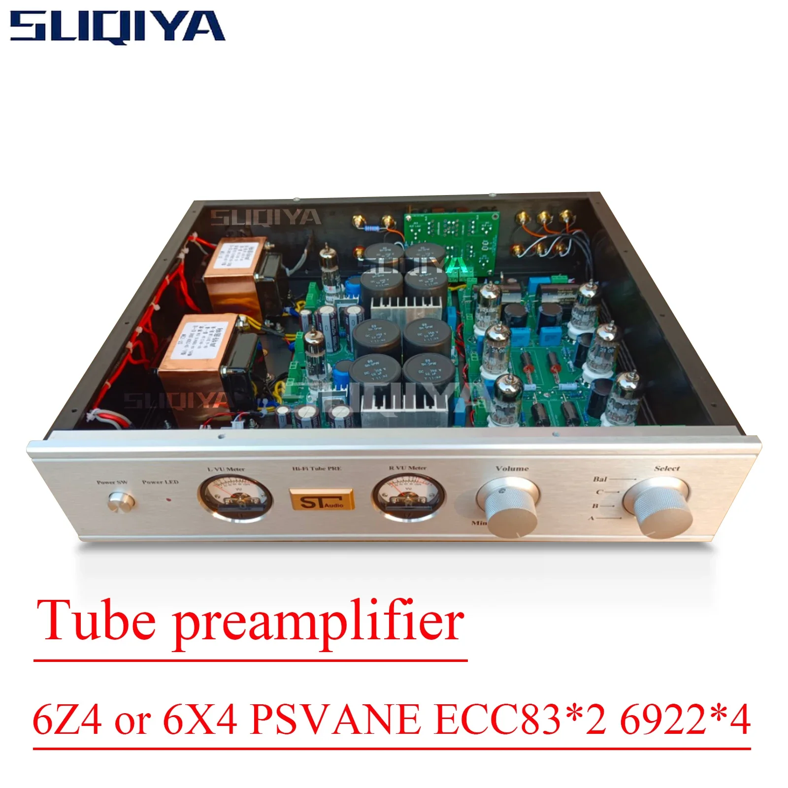 SUQIYA-6Z4 6X4 ECC83 6922 6DJ8 ECC88 Balanced Tube Preamp Amplifier HiFi Audio