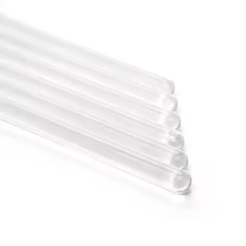 Glass drainage rod stirring rod high borosilicate chemical laboratory equipment round head transparent diameter 6 7 8mm