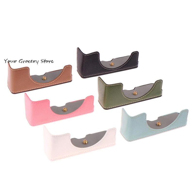 

PU Leather Camera Case For M200 Camera Half Case Base Protector Baseplate Camera Bag Button Opening 1/4Scew Retro Hot Shoe Cover