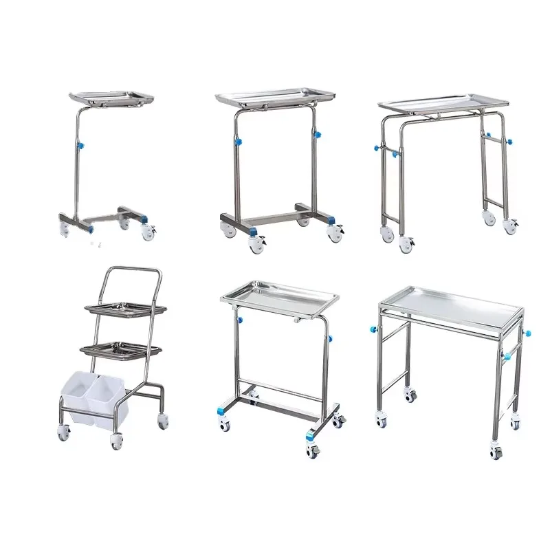 Hospital and kindergarten trolleys - mobile physiotherapy cupping, tattoos
