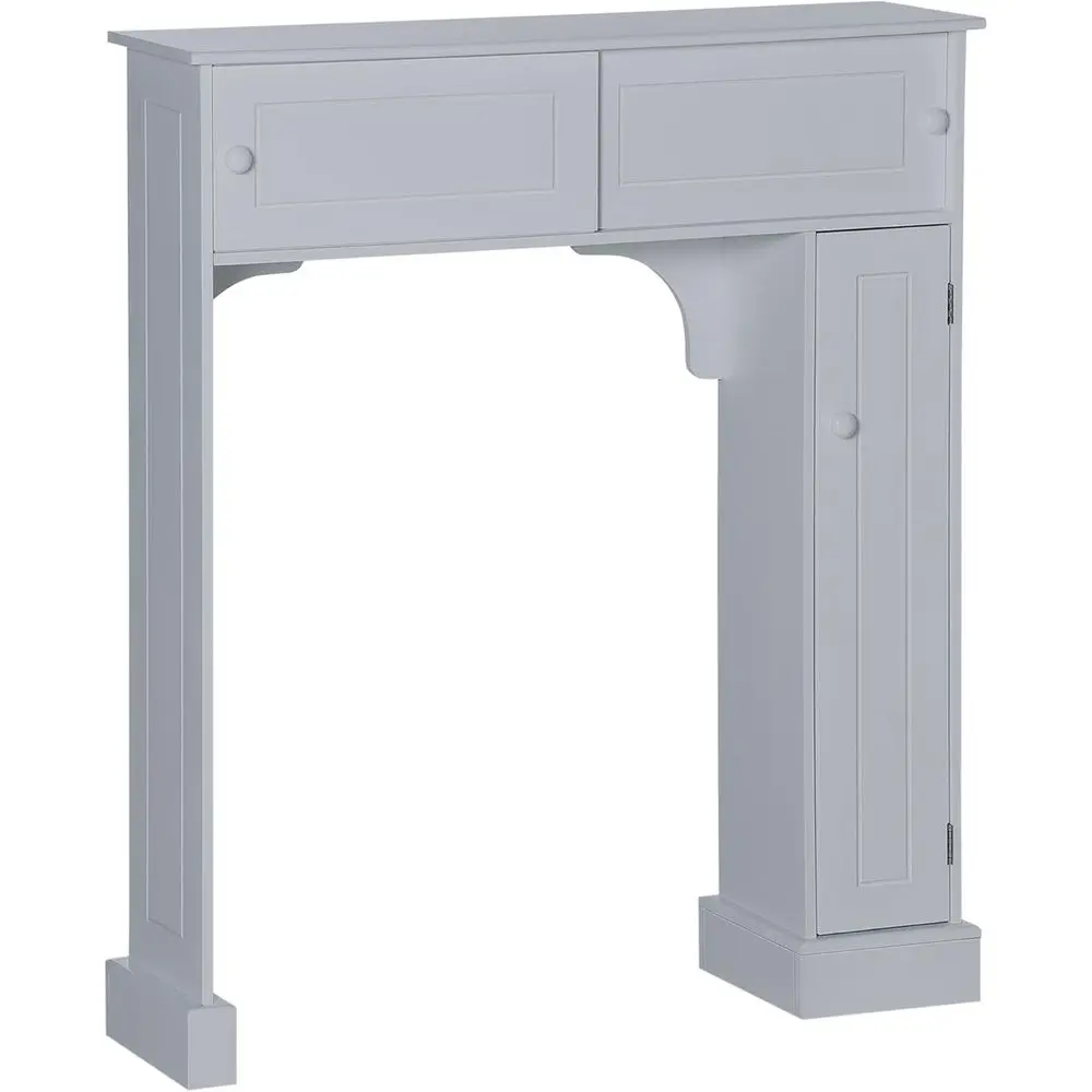 Over-the-Toilet Storage Cabinet with Adjustable Shelves, Gray