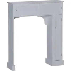 Over-the-Toilet Storage Cabinet with Adjustable Shelves, Gray