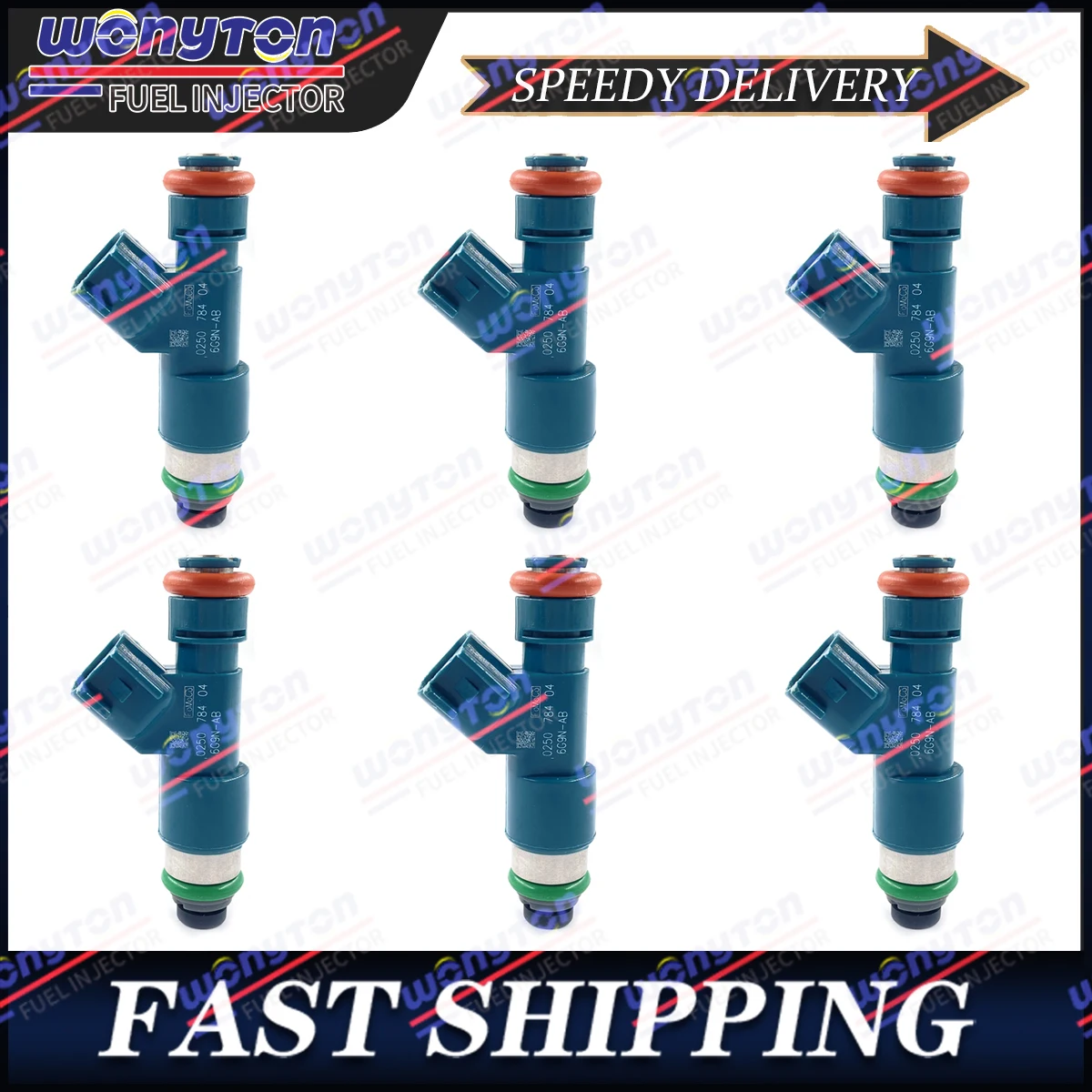 

6Pcs Injectors Nozzle 30777501 6G9N-AB LR001982 for LAND ROVER&VOLVO LR2 / S80 / V70 / XC60 / XC70 / XC90 3.2L L6