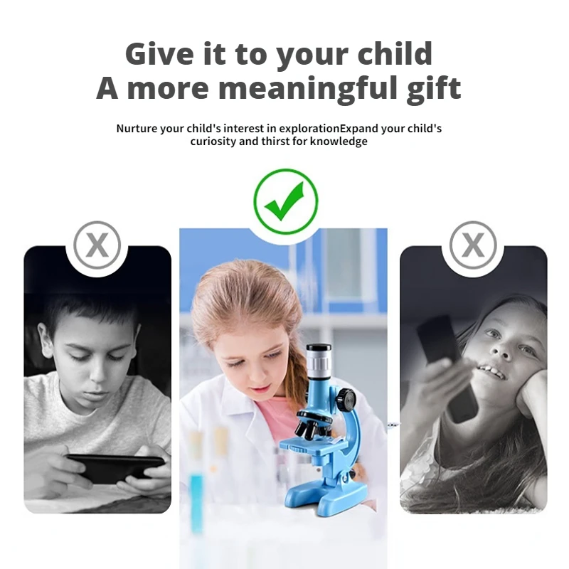 Novo Conjunto de Microscópio de Alta Definição para Explorar as Maravilhas da Ciência - Perfeito para Alunos do Ensino Fundamental!