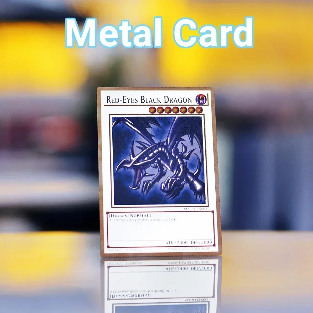 

Yugioh Card Golden Metal Cards Blue Eyes White Dragon Dark Magician Girl Egyptian God Yu Gi Oh Iron Letter Anime Game Toys Gifts