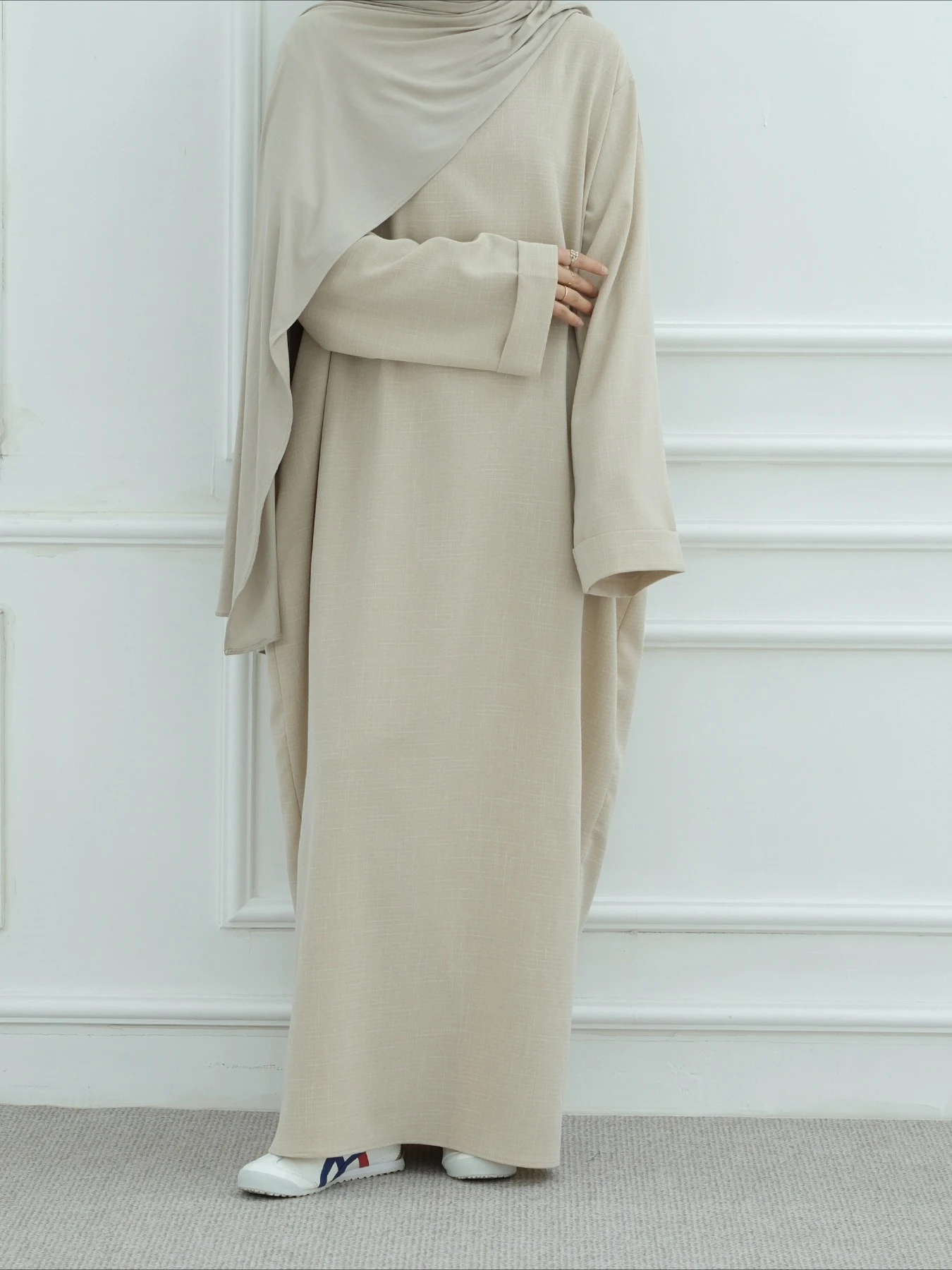 فستان حفلة عيد وشاح المرأة المسلمة 2 قطعة مجموعة طويلة الأكمام جلابية رمضان فساتين طويلة Vestidos Largos قفطان عربي رداء طويل #2