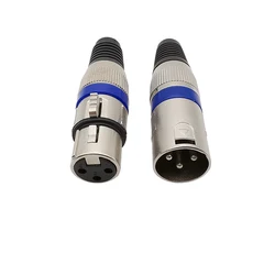 3 Pin XLR Male / Female Connector Microphone Audio Cable Repair DIY Soldering Type XLR 3 Pole Socket Plug Audios Mic Connectors