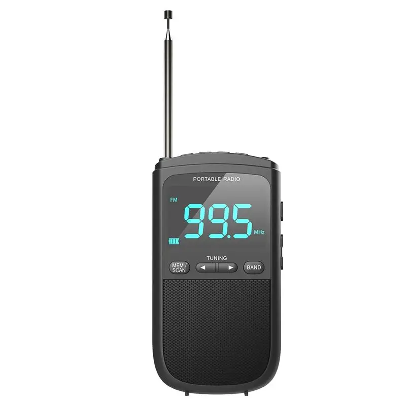 

Новинка! Портативное стерео радио AM/FM с датчиком движения, перезаряжаемое, миниатюрное, с разъемом для наушников, часами и будильником, карманное радио для трансляций