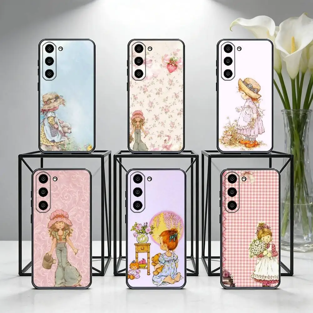 

Art S-Sarah K-Kay Pattern Phone Case For Samsung Galaxy A73,A72,A71,A70,A53,A52,A51,Others Soft Black Cover