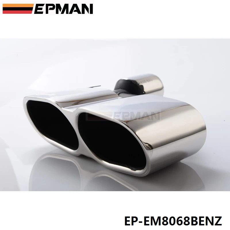 2 Caliber 5.2cm 304 Stainless Steel Chrome Exhaust Muffler Tip For BENZ S-Class W221 2008-2013 EP-EM8068BENZ