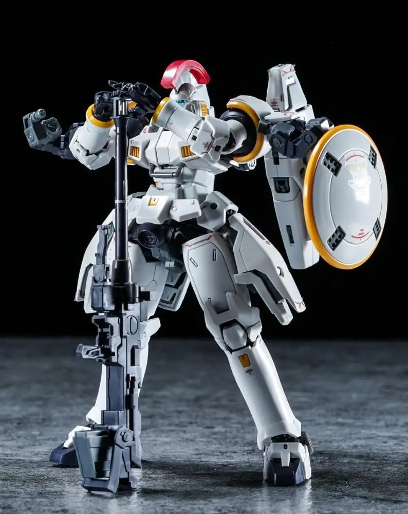 Bandai genuíno tallgeese ew rg 1/144 anime figura de ação robô periferia colecionável montagem modelo brinquedos ornamento presente crianças