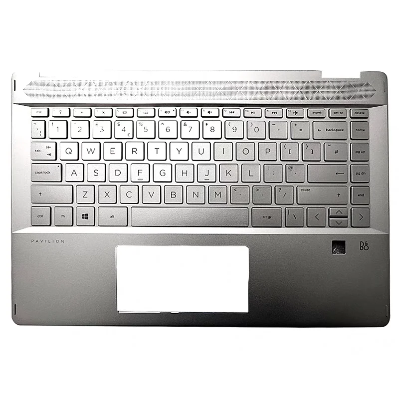 

New For HP Pavilion X360 14-DH 14M-DH Palmrest Upper Case with Backlit Keyboard Silver L53785-001