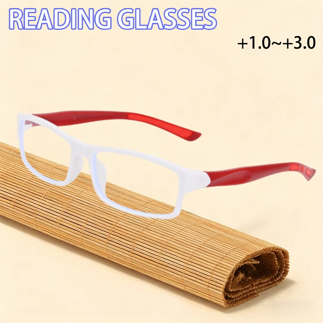Neue Blaulichtfilter-Lesebrille, Rutschfestes Bügel-Design, +1,0 bis +3,0, Unisex