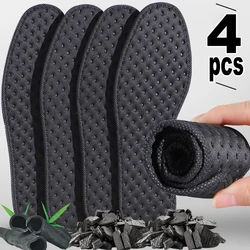 Plantillas desodorantes de bambú Unisex, malla transpirable, absorbe el sudor, almohadillas para zapatos, inserto deportivo para correr, cojín ligero para hombres