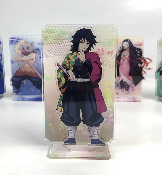Anime Demon Slayer Acrylic Stands Kimetsu No Yaiba Miniatures Figures Manga Figurines Garage Kits Model Toys GK Ornaments Decor