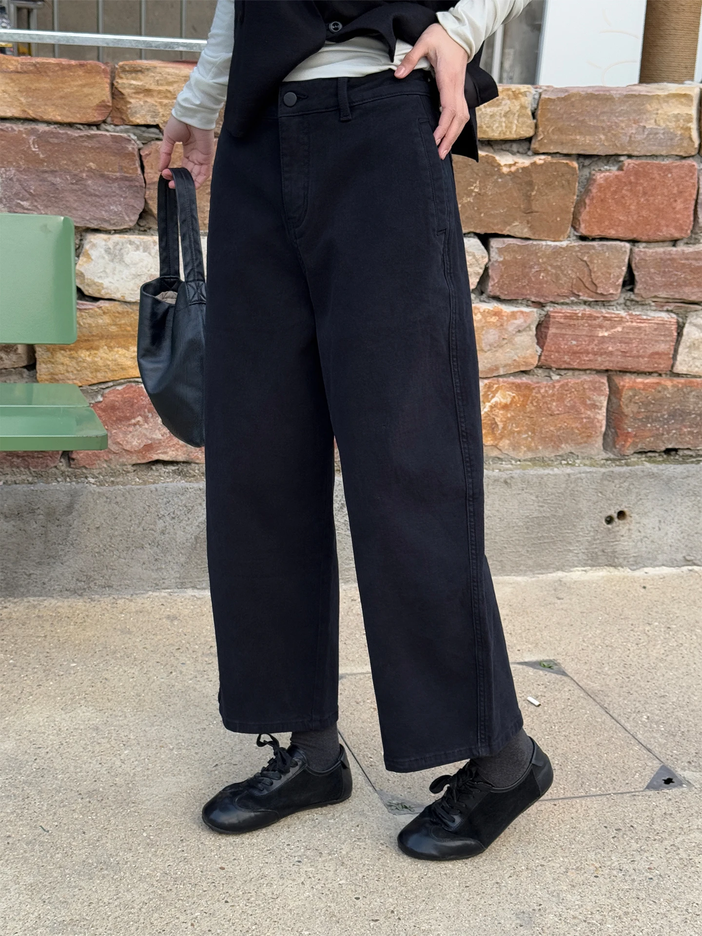 

Женские зимние новые брюки в стиле ретро с флисовой подкладкой, прямые, из смесового хлопка, готовые к носке