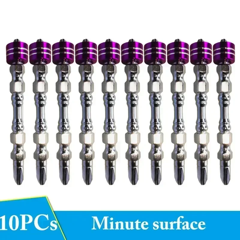 cabeca dupla cruz chave de fenda magnetica bit grupo hex shank anel phillips eletrica screw driver 65 mm pcs 10 pcs ph2 01