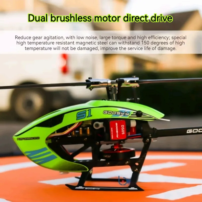 Goosky Technologie S1 Model Vlucht 6-kanaals 3D Stunt Afstandsbediening Helikopter Borstelloze Direct Drive Instapmodel Geavanceerd speelgoed