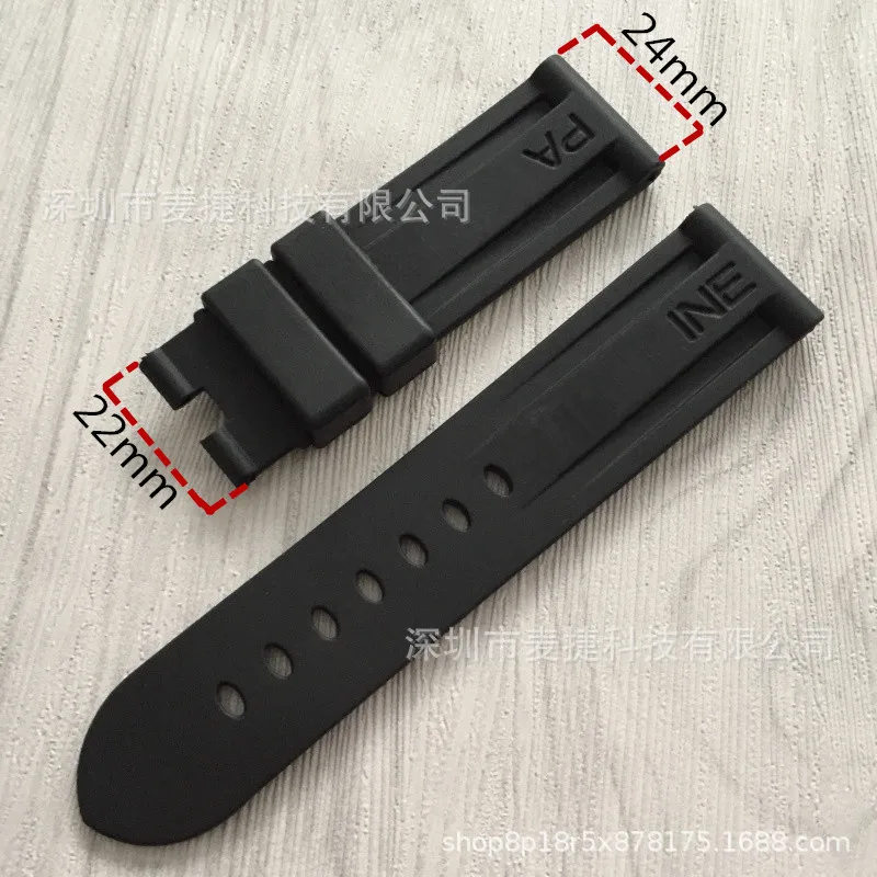 Substitute Panerai Original Watch Band Pam00359 441 312 438 Watch Chain Butterfly Buckle Rubber Strap 24