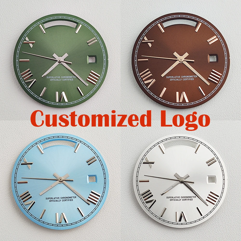 

Miyota 8285 Dial 31mm Watch Dial Roman dial Green Luminous dial Fit Miyota 8285 movement watch accessories Can customize logo