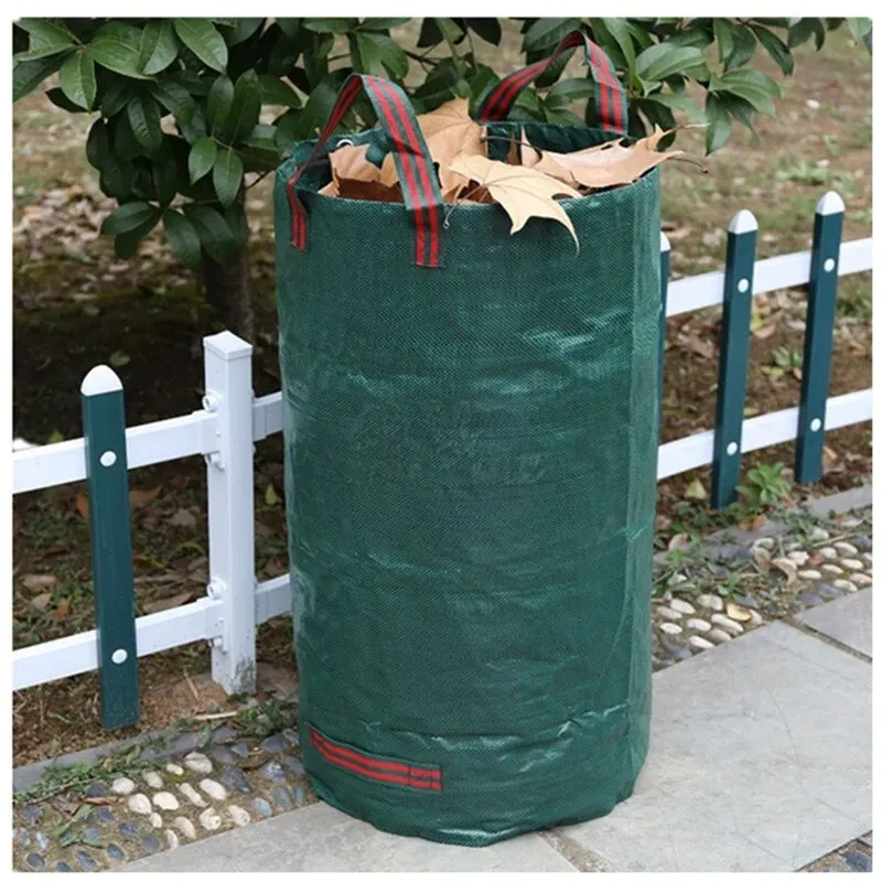 Garden Waste Bag Large Capacity Reusable Leaf Sack Light Trash Can Storage Bag Garden Garbage Waste Collection Container