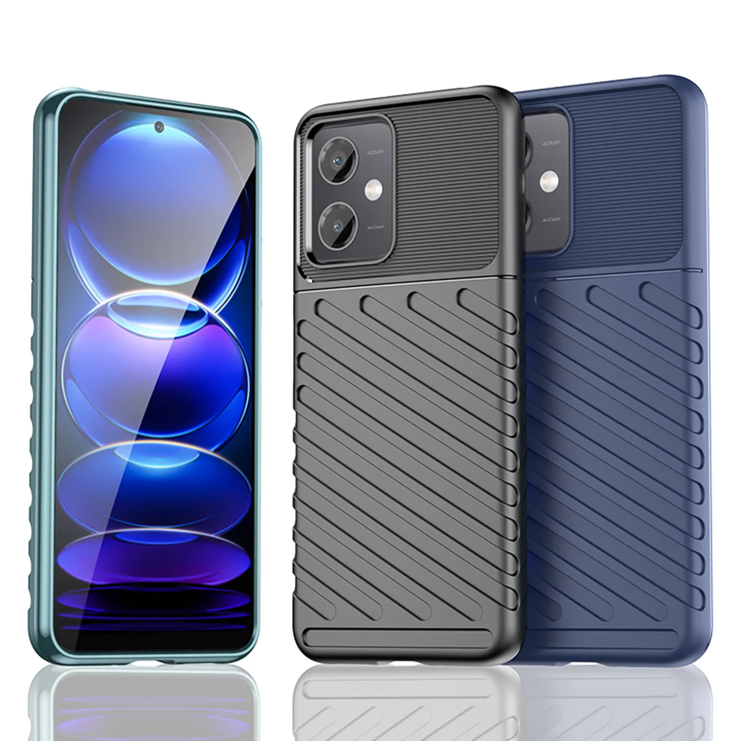 Luxury Silicone Case For Redmi Note12 5G note 12pro 12 4g 12s Soft Thunder Case for redmi note 12t 12r pro 12 pro+ 12pro speed