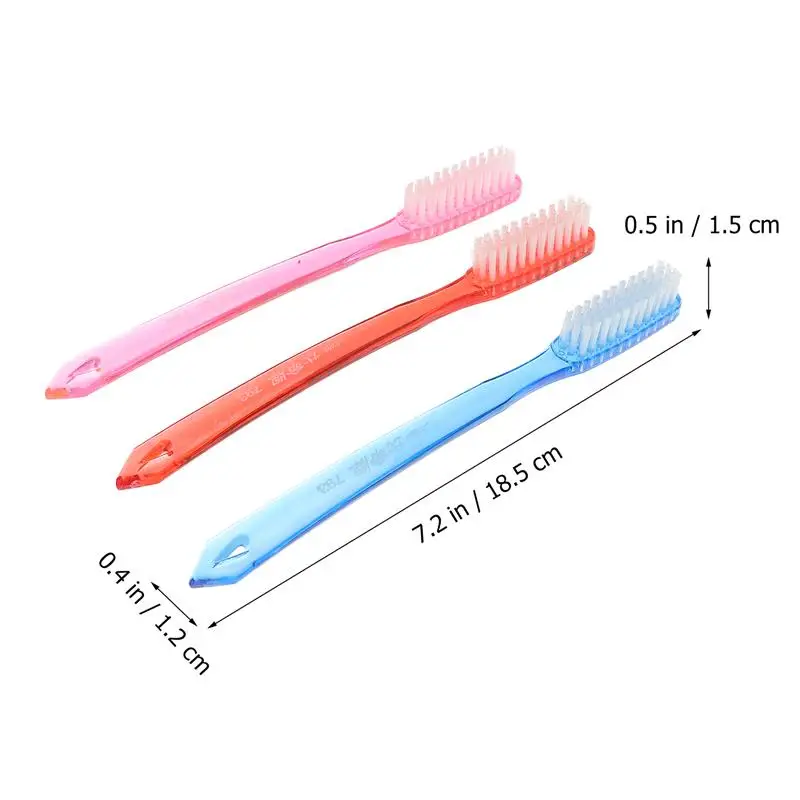 6pcs Hard Head Firm Cleaning Toothbrushes Adults Manual Toothbrushes Hard Bristles Toothbrush For Teeth Stain Cleaning (Random)