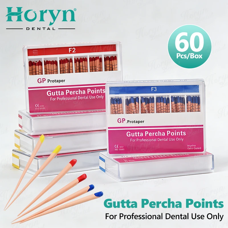 Horyn Professional Dental Gutta Percha Points Endodontic Supplies Root Canal Filling Material Assorted Sizes Dental Tool