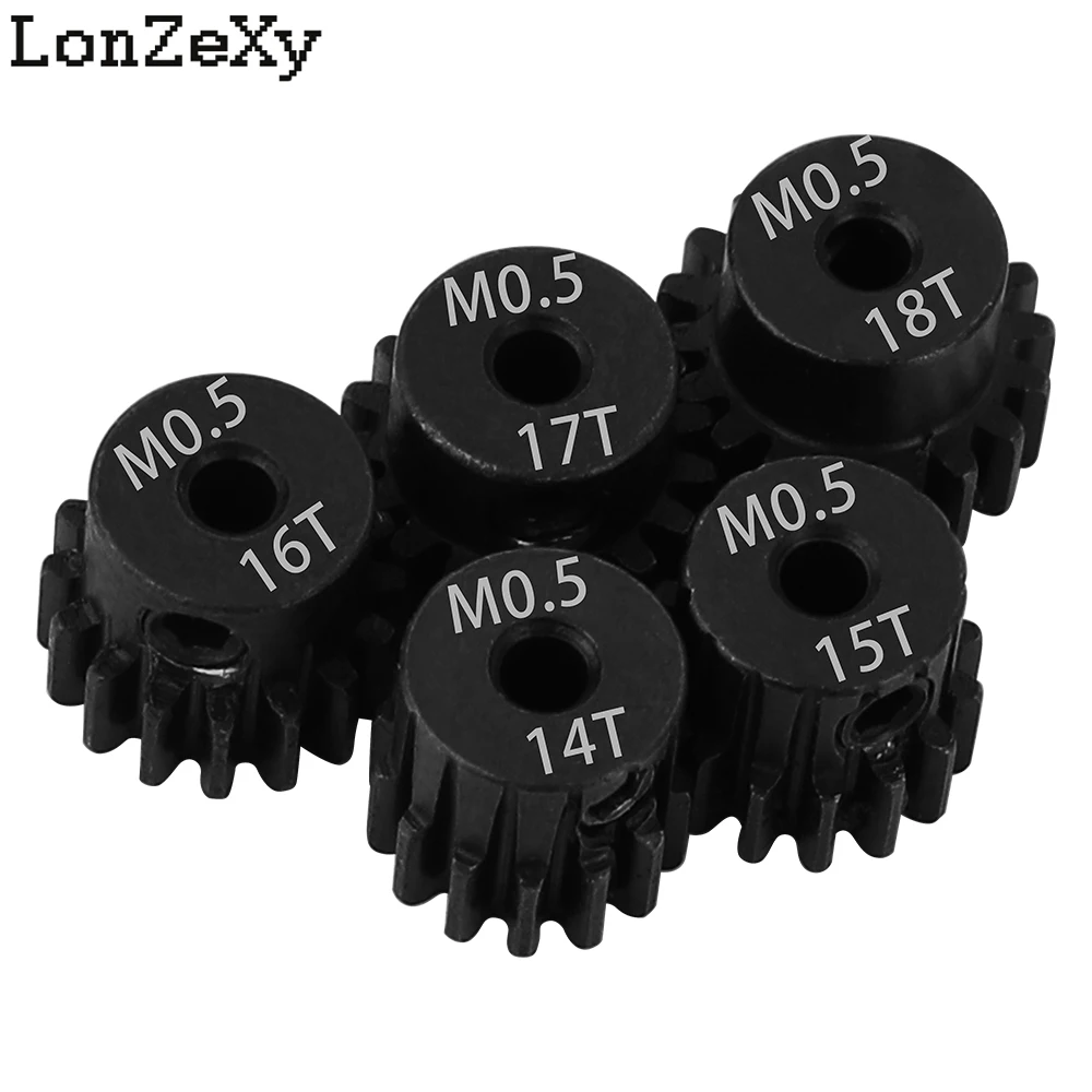 Engrenage de moteur à pignon métallique M0.5 14T-18T pour moteur sans balais à arbre de 2mm, engrenage Antriebswellen en métal 1/28 1/24 RC Mini voiture 2WD Buggy