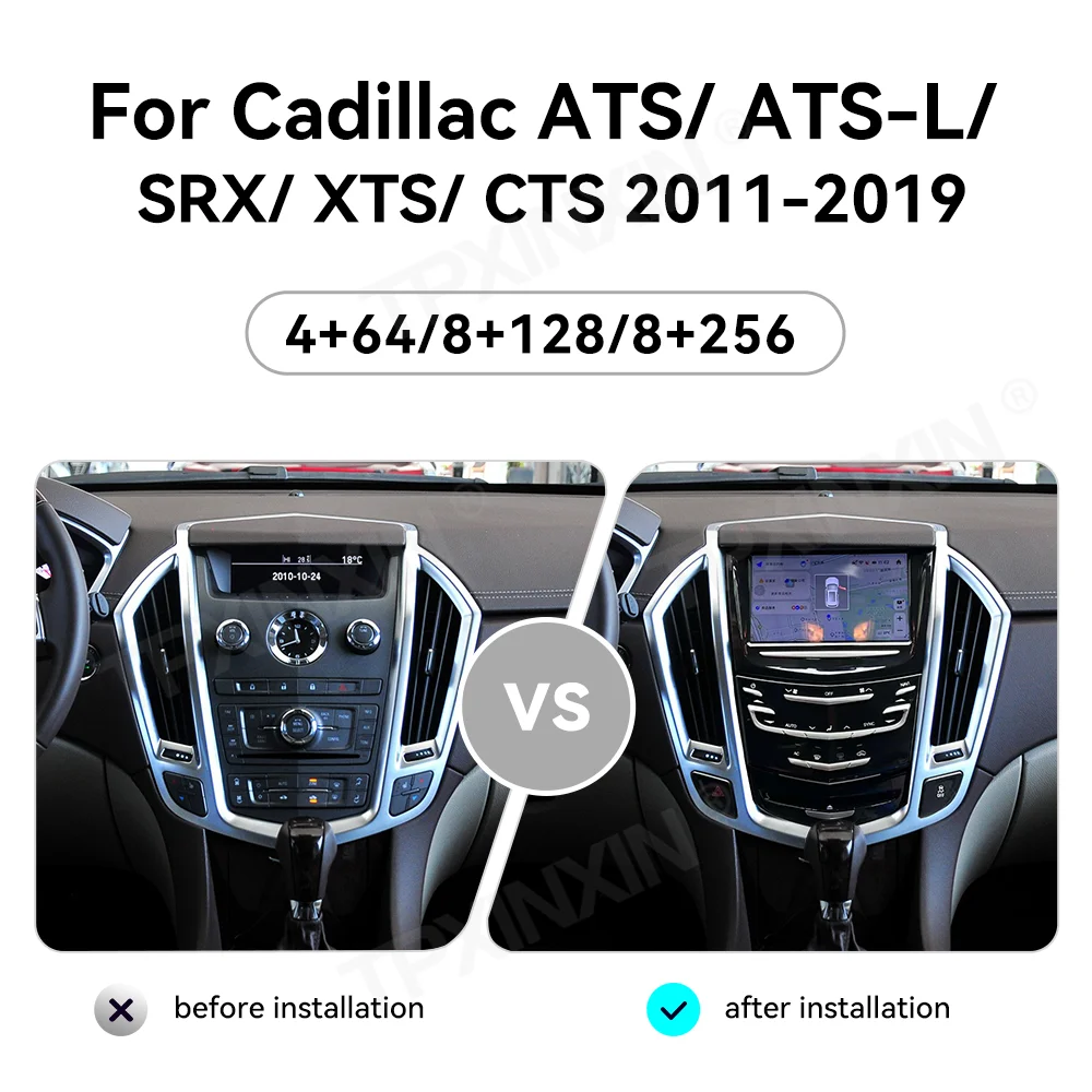 For Cadillac ATS ATS-L SRX XTS CTS 2011~2019 Android Car Radio Automotive Multimedia Stereo Player GPS Navigation Head Unit