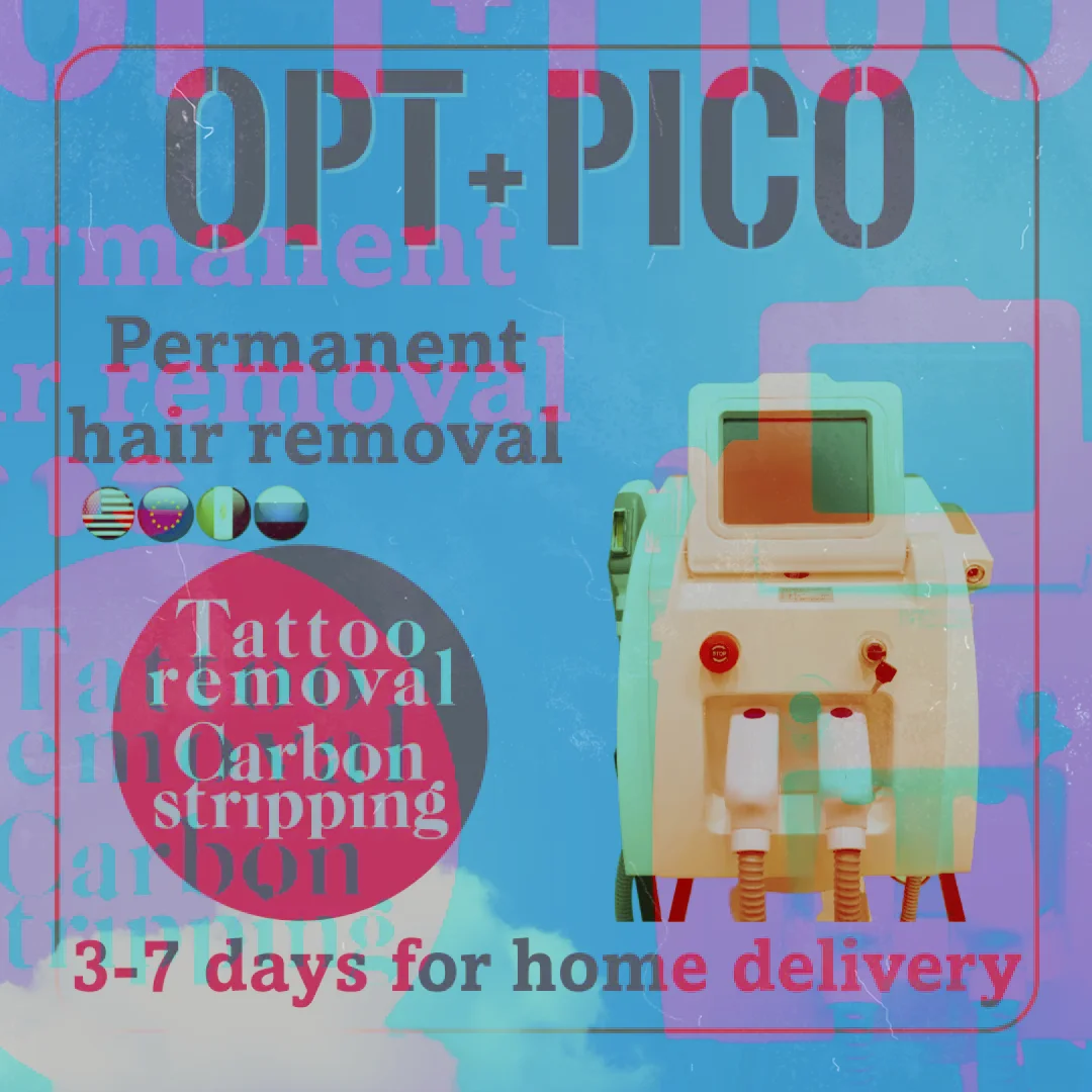 

2 in 1 Opt Profession Laser Hair Remover Machie Portable Ipl Epilation Tattoo Remove Machine Wrinkle Freckle Pigments Removal